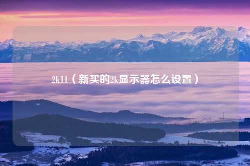 2k11（新买的2k显示器怎么设置）