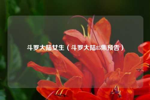 斗罗大陆女生（斗罗大陆85集预告）