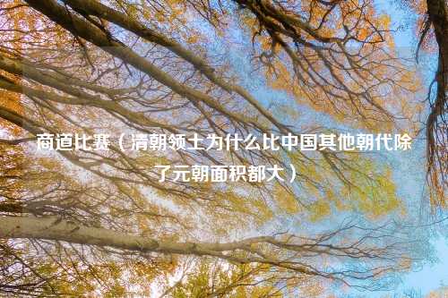 商道比赛（清朝领土为什么比中国其他朝代除了元朝面积都大）