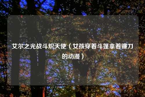 艾尔之光战斗炽天使（女孩穿着斗篷拿着镰刀的动漫）