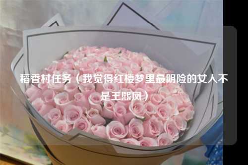 稻香村任务（我觉得红楼梦里最阴险的女人不是王熙凤）