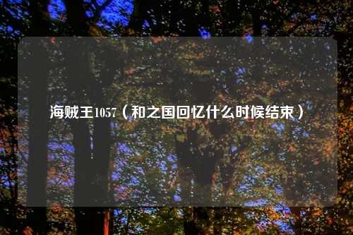 海贼王1057（和之国回忆什么时候结束）
