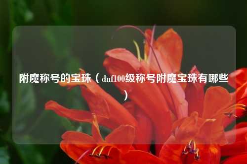 附魔称号的宝珠（dnf100级称号附魔宝珠有哪些）