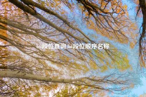 lol段位查询,lol段位顺序名称