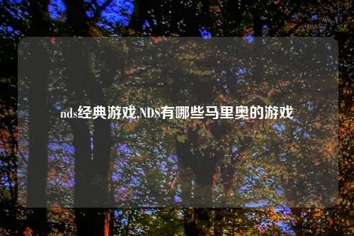 nds经典游戏,NDS有哪些马里奥的游戏