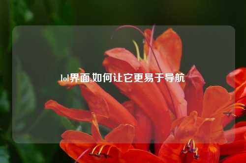 lol界面,如何让它更易于导航