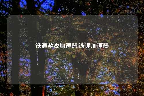 铁通游戏加速器,铁锤加速器