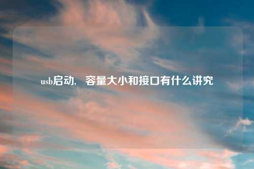 usb启动,   容量大小和接口有什么讲究