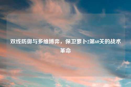 双线防御与多维博弈，保卫萝卜2第60关的战术革命