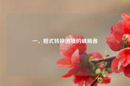 一、格式转换困境的破局者