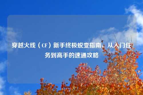 穿越火线（CF）新手终极蜕变指南，从入门任务到高手的速通攻略