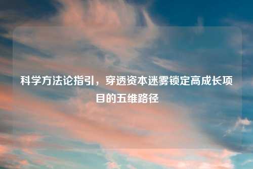 科学方法论指引，穿透资本迷雾锁定高成长项目的五维路径
