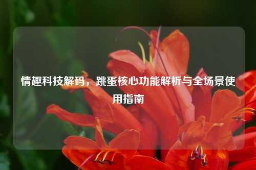 情趣科技解码，跳蛋核心功能解析与全场景使用指南