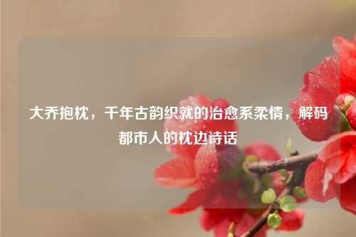 大乔抱枕，千年古韵织就的治愈系柔情，解码都市人的枕边诗话