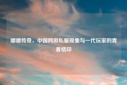 嘟嘟传奇，中国网游私服现象与一代玩家的青春烙印