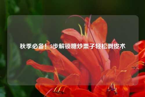 秋季必备！5步解锁糖炒栗子轻松剥皮术