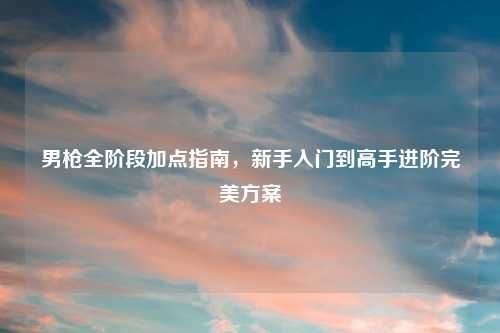 男枪全阶段加点指南，新手入门到高手进阶完美方案
