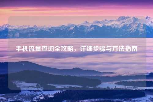 手机流量查询全攻略，详细步骤与方法指南
