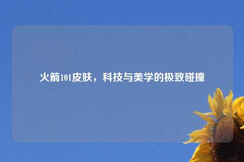火箭101皮肤，科技与美学的极致碰撞