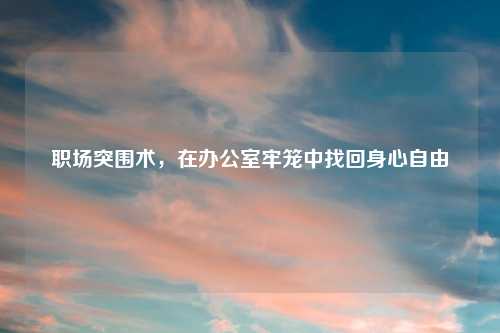 职场突围术，在办公室牢笼中找回身心自由