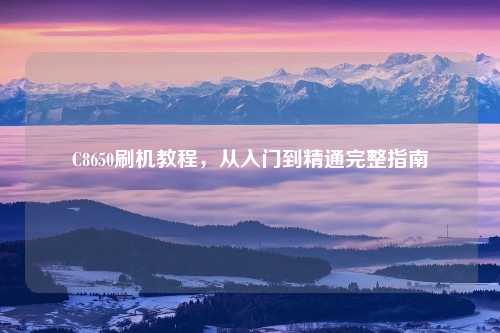 C8650刷机教程，从入门到精通完整指南