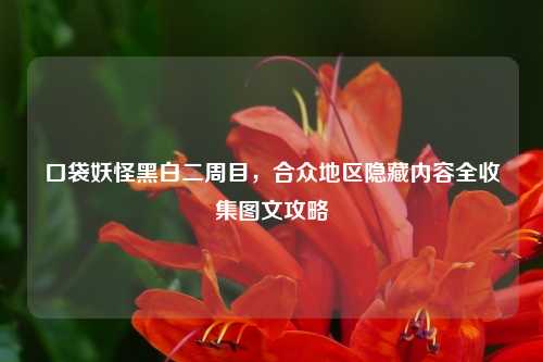 口袋妖怪黑白二周目，合众地区隐藏内容全收集图文攻略