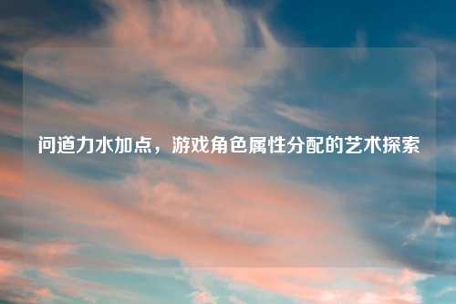 问道力水加点，游戏角色属性分配的艺术探索