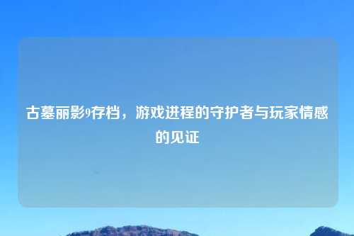 古墓丽影9存档，游戏进程的守护者与玩家情感的见证