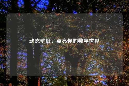 动态壁纸,点亮你的数字世界
